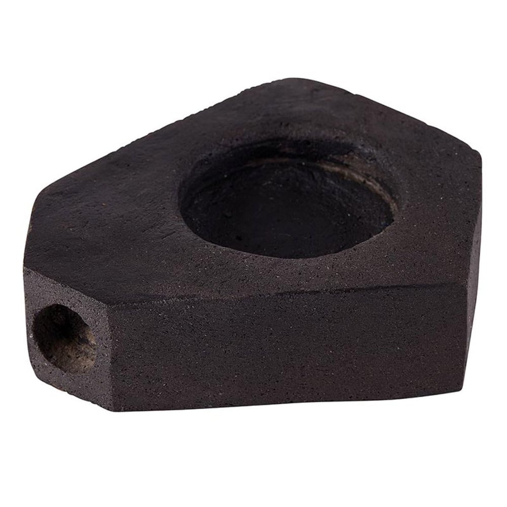 47th & Main Modern Candle Holder Terra Cotta Tealight Candleholder, 3.5" L x 4" W x 1" H, Black Slab