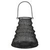 47th & Main Folding Hurricane Lantern Metal Candle Holder, Medium, Black view 1
