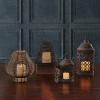 47th & Main Folding Hurricane Lantern Metal Candle Holder, Medium, Black view 2