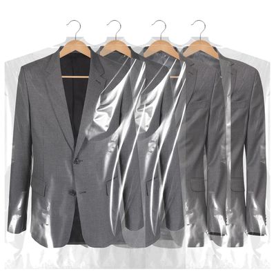 BEISHIDA 120PCS 35.5 Inch Plastic Garment Bag-Plastic Clear Dry Cleaner Laundry Bags for Clothes Cover Hanging Clothes Storage for Coat Suit Shirt Jacket Skirt