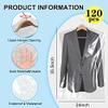 BEISHIDA 120PCS 35.5 Inch Plastic Garment Bag-Plastic Clear Dry Cleaner Laundry Bags for Clothes Cover Hanging Clothes Storage for Coat Suit Shirt Jacket Skirt view 2