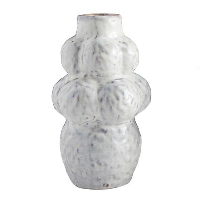47th & Main Modern Flower Vase | Ceramic Bubble Vase for Home Dcor, Large, White