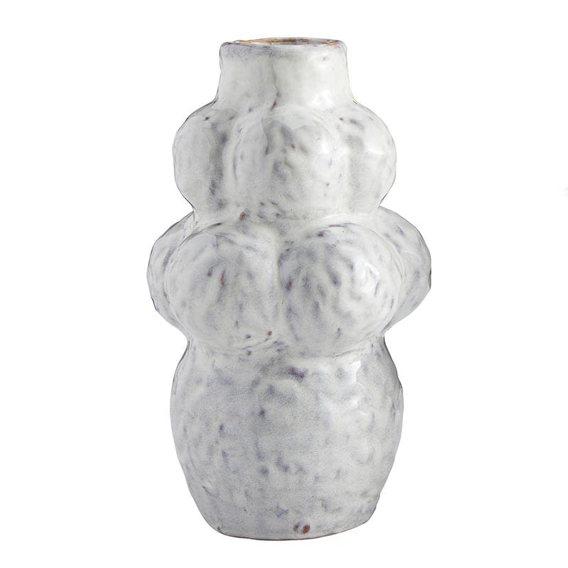 47th & Main Modern Flower Vase | Ceramic Bubble Vase for Home Dcor, Large, White