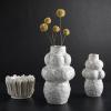 47th & Main Modern Flower Vase | Ceramic Bubble Vase for Home Dcor, Large, White view 2