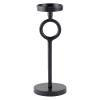 47th & Main Modern Metal Pillar Candle Holder Pedestal Candleholder, Small, Black view 1