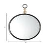 47th & Main Round Mirror Metal Beaded Hanging Mirror for Wall Dcor, Large, Black view 2
