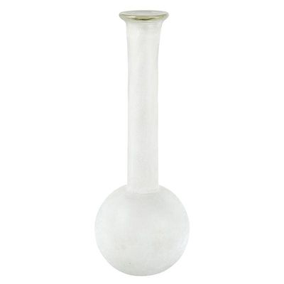 47th & Main Modern Flower Vase | Tall Glass Narrow Mouth Vase for Home Dcor, 5.25" Dia x 15" H, White