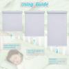 Cordless Roller Blinds Blackout Window Blinds and Shades Customized Size Spring Blinds Privacy Waterproof Thermal Insulated Fabric Curtain UV Protection for Home Office, 47" W x 78" L, Dark Grey view 3