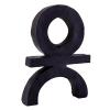 47th & Main Contemporary Sculpture Terracotta Shelf and Table Dcor, 7" L x 1.5" W x 10.5" H, Black view 1