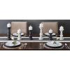 47th & Main Mango Wood Pillar Candle Holder Pedestal Candleholder, Medium, Light Grey view 2