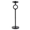 47th & Main Modern Metal Pillar Candle Holder Pedestal Candleholder, Large, Black view 1