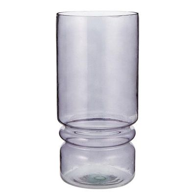 47th & Main Retro Flower Vase | Transparent Glass Bubble Vase for Home Dcor, 11" Tall, Smoke