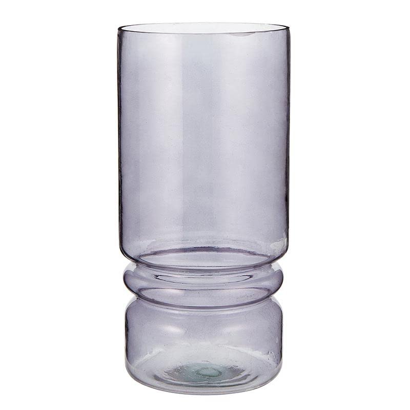 47th & Main Retro Flower Vase | Transparent Glass Bubble Vase for Home Dcor, 11" Tall, Smoke