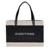 Santa Barbara Design Studio Tote Bags Hold Everything Reusable Grocery Bag Farmers Market Jute Totebag with Waterproof Lining, 17" x 12", Everything view 1