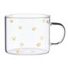 Santa Barbara Design Studio Large Mug Sippin' Pretty Glass Coffee Cup, 16-Ounce, Gold Floral view 1
