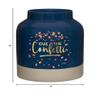Faithworks Heartfelt Collection Vases for Flowers - Small Ceramic Jar Pencil or Pens Holder Decorative Vase, 5-Inch Diameter, Confetti view 3
