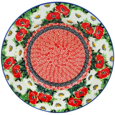 Polmedia Polish Pottery Pasta Bowl 9-inch UNIKAT - Polish Summer Pattern Handmade in Boleslawiec Poland by Ceramika Artystyczna + Certificate of Authenticity