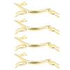 4Pcs Chopstick Rest Reusable Spoons Stand Gold Dessert Spoon Holder Kitchen Tools Chopstick and Spoon Rest Cute Animal Design Holder Coffee Stirrers Holder for Spoon Fork(Deer) view 1