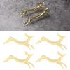 4Pcs Chopstick Rest Reusable Spoons Stand Gold Dessert Spoon Holder Kitchen Tools Chopstick and Spoon Rest Cute Animal Design Holder Coffee Stirrers Holder for Spoon Fork(Deer) view 4