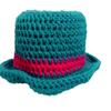 Toilet Paper Cover Top Hat Retro Blue Pink Tissues Handmade Crochet Towels Rugs view 1
