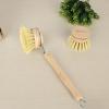 Bamboo Dish Brush with Handle - Soft Bristle, Eco-Friendly Vegetable Brush, Compostable & Sustainable, Bamboo Dish Scrubber for Cleaning Kitchen Utensils view 4