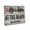 Custom Beach Sign Life is Better At The Beach Wall Art Seaside Beach Dcor Personalized Your Text Here Souvenir 108122002013 view 1