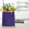 DISCOUNT PROMOS Reusable Cloth Fabric Grocery Tote Bags - 10 Pack - Gift Bags - Purple view 2