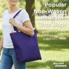 DISCOUNT PROMOS Reusable Cloth Fabric Grocery Tote Bags - 10 Pack - Gift Bags - Purple view 4