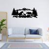 METALPLEX Mountain Bear Family Metal Wall Art  Fade-Resistant & Rust-Free Aluminum Composite Nature Wall Decor for Living Room  Bedroom & Cabin Aesthetic, Easy to Hang  Silver, 32"x13" view 2