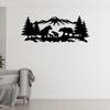 METALPLEX Mountain Bear Family Metal Wall Art  Fade-Resistant & Rust-Free Aluminum Composite Nature Wall Decor for Living Room  Bedroom & Cabin Aesthetic, Easy to Hang  Silver, 32"x13" view 4