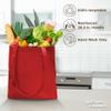 DISCOUNT PROMOS Reusable Cloth Fabric Grocery Tote Bags - 10 Pack - Gift Bags - Red view 2