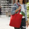 DISCOUNT PROMOS Reusable Cloth Fabric Grocery Tote Bags - 10 Pack - Gift Bags - Red view 3