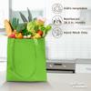 DISCOUNT PROMOS Reusable Cloth Fabric Grocery Tote Bags - 10 Pack - Gift Bags - Lime Green view 2
