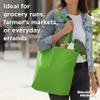 DISCOUNT PROMOS Reusable Cloth Fabric Grocery Tote Bags - 10 Pack - Gift Bags - Lime Green view 3