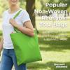 DISCOUNT PROMOS Reusable Cloth Fabric Grocery Tote Bags - 10 Pack - Gift Bags - Lime Green view 4