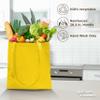 DISCOUNT PROMOS Reusable Cloth Fabric Grocery Tote Bags - 10 Pack - Gift Bags - Yellow view 2