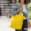 DISCOUNT PROMOS Reusable Cloth Fabric Grocery Tote Bags - 10 Pack - Gift Bags - Yellow view 3