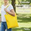 DISCOUNT PROMOS Reusable Cloth Fabric Grocery Tote Bags - 10 Pack - Gift Bags - Yellow view 4