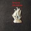 Sailboat resin applique, boat moulding, furniture appliques, little frigate onlay, sea mouldings (black) view 2