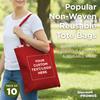 DISCOUNT PROMOS Custom Reusable Cloth Fabric Grocery Tote Bags - 10 Pack - Personalized Logo, Text - Gift Bags - Red view 4