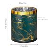 Kitchen Garbage Can Trash Can Luxury Metal Round Shape Trash Can Home Office Wastebasket Garbage Can Without Cover Kitchen Waste Bins Brown Black Green Wastebasket (Color : White) view 2