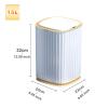 BONAD Kitchen Garbage Can Smart Sensor Garbage Bin Kitchen Bathroom Toilet Trash Can Best Automatic Induction Bin with Lid 10/15L Wastebasket (Color : 15L C) view 2