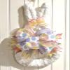 White Fluffy Yarn & Ribbon Bunny Wreath for Easter 19L view 3