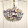 13 Easter Ribbon Wreath "HOP" Gnome & Colorful Tailed Bunny Handmade MW5 view 2
