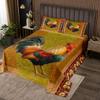 3 Piece 3D Chicken Quilt Bedding Set Women Aldult Lightweight Bedding Vintage Flowers Bedspread Set Farmhouse Bedspread Coverlet Soft Microfiber Home Quilt Set for King Bed All Season view 1