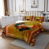 3 Piece 3D Chicken Quilt Bedding Set Women Aldult Lightweight Bedding Vintage Flowers Bedspread Set Farmhouse Bedspread Coverlet Soft Microfiber Home Quilt Set for King Bed All Season view 2
