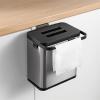 HIHELO Trash Bin 0.8 Gal/3L Hanging Trash Can with Lid for Kitchen Cabinet Door, Stainless Steel Garbage Can Kitchen Compost Bin for Countertop or Under Sink Kitchen Trash Can view 4