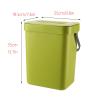 HIHELO Trash Bin Compost Bin for Kitchen Counter Hanging Small Trash Can with Lid Under Sink Kitchen Home Rubbish Bin Kitchen Cabinet Door Recycle Bin 4 Colors Kitchen Trash Can (Color : Black) view 2
