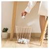 HIHELO Trash Bin Trash Can Nordic Iron Art Dustbin Clean Trash Bin Shelf European Bathroom Clothes Paper Basket Waste Paper Bucket Pink Black Kitchen Trash Can (Color : Black) view 3