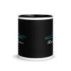 1957 Chevy Bel Air Turquoise Outline American Classic Collector Car 57 Belair Mug with Color Inside view 2